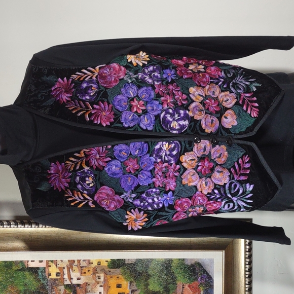 Ruth y Noemi Jackets & Coats Floral Embroidered Velvet